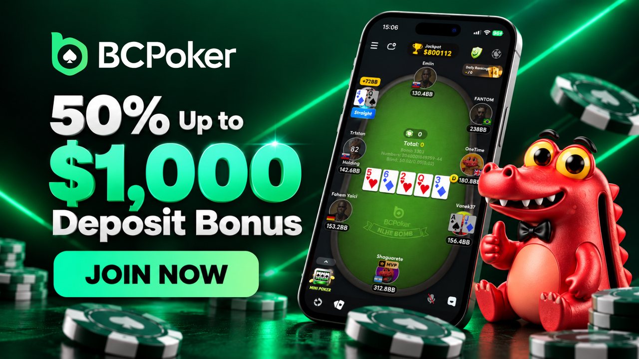 BCPoker Welcome Deposit Bonus
