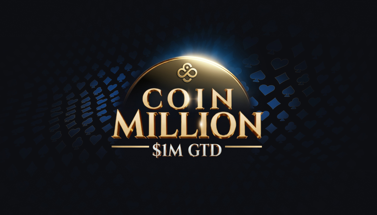 CoinMillion $1M guaranteed tournament graphic
